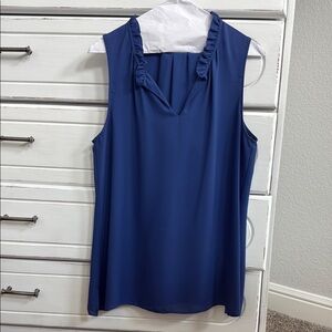 Elegant Blue Sleeveless Top
